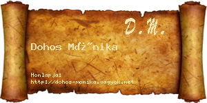 Dohos Mónika névjegykártya
