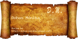 Dohos Mónika névjegykártya